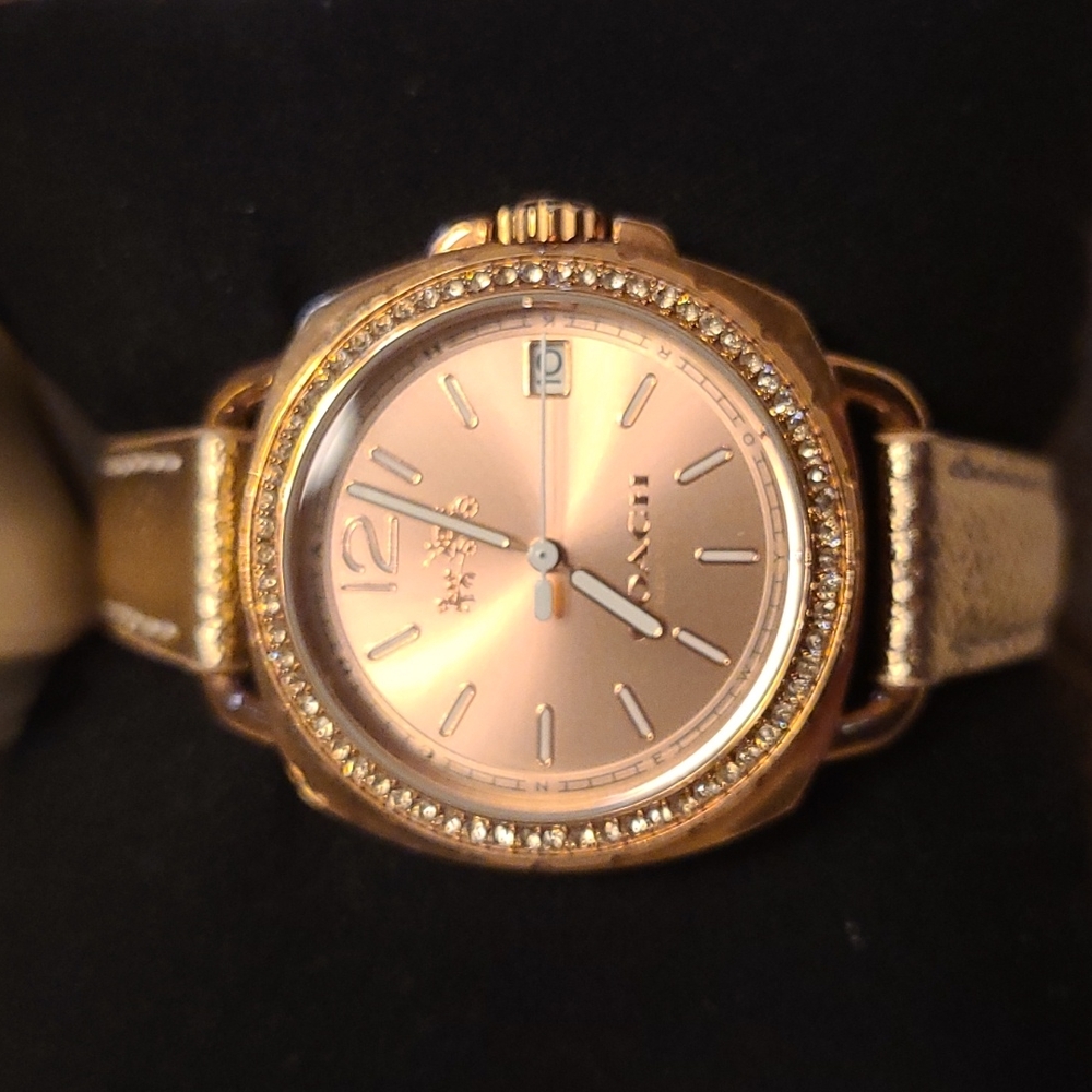 NWOT Rose Gold Coach Watch